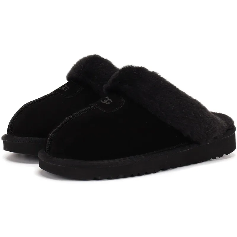 UGG Black Suede Slip-On Indoor Slippers Mens UGG® Classic Slip-On Slipper - Black | Journeys main image 2