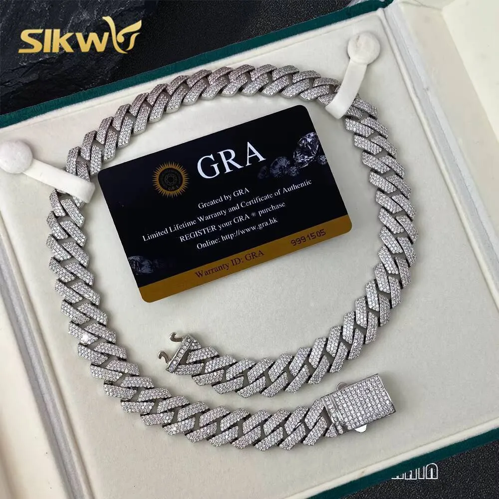 Hip Hop Rapper 925 Silver Necklace 20 Inch VVS... From 