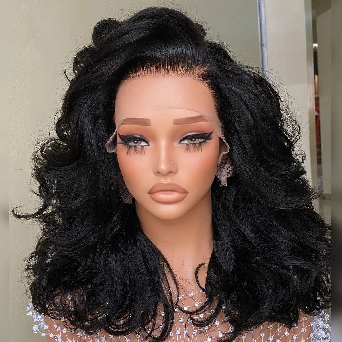 360 Full Lace Wig Human Hair Body Wave Brazilian... From 