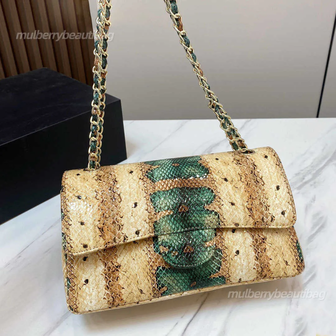 vintage Python pattern shoulder bag LEATHER VINTAGE BAG 
