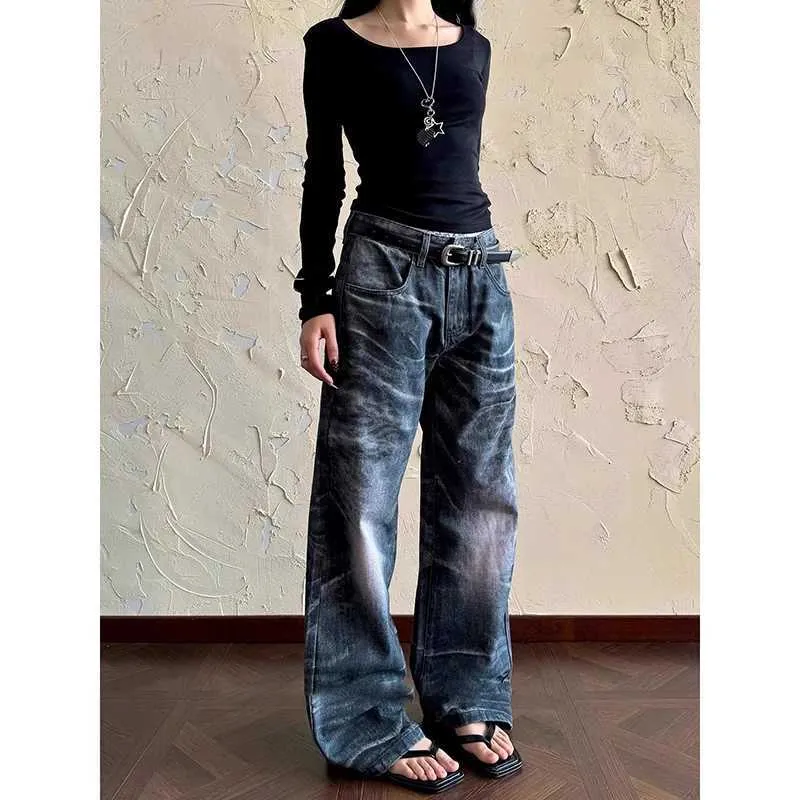希少　00s archive 和柄　easy denim pants y2k ZHIZOU Womens Japanese 2000s Style Black Denim High From Purlf