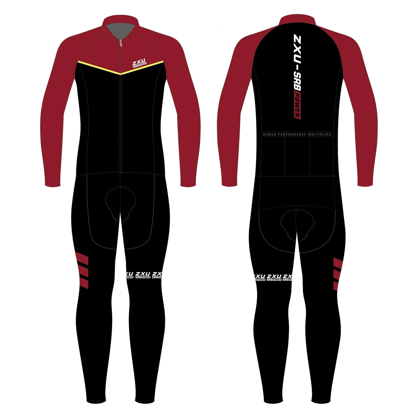 Long Sleeve Skinsuit ZXU Trisuit SRBPOWER Triathlon From