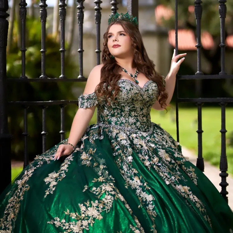 dark green quince dress Quinceanera Dresses Ball Gown Sweet 16... From Weiwei12345, Rs.34,111.42 Quinceanera gowns