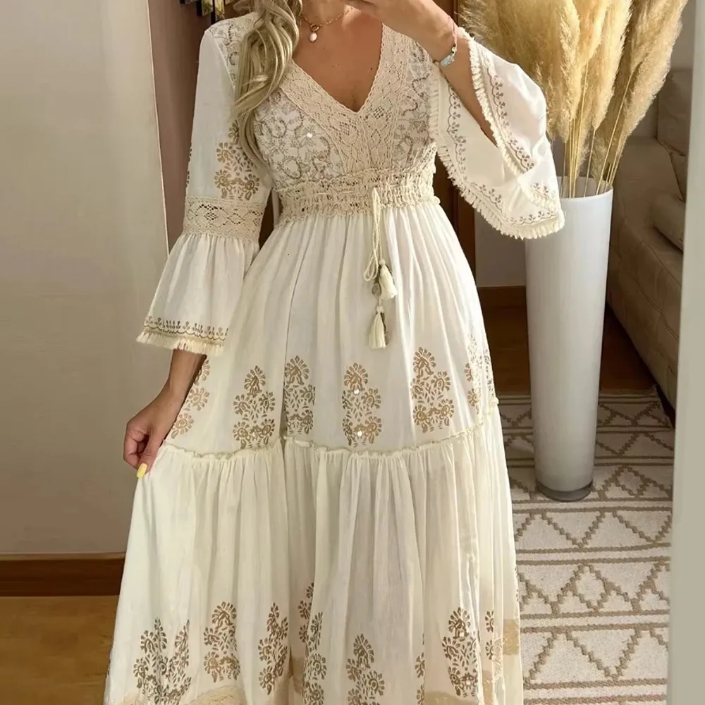 Womens Summer Boho Floral Print Long Dress Sexy... From Yiwang10, Rs.3,674.8