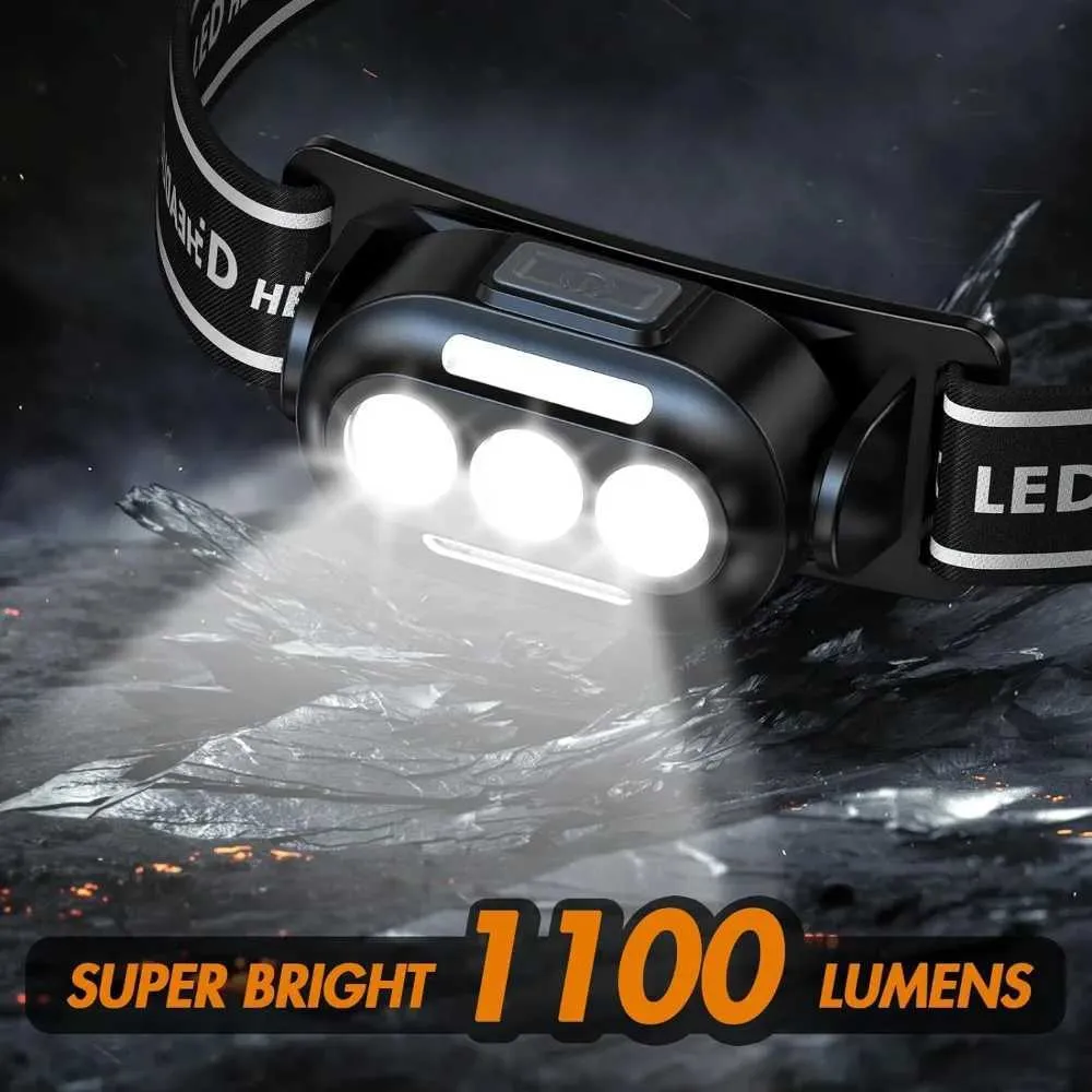 brightest rechargeable headlamp flashlight 2-Pack, 8 LED 2500 Lumen Ultra-Light Bright Headlight with Motion Sensor, Waterproof Lightweight Head Lamp for Adult Kid, Headlamps for Outdoor Camping Running Fishing : Sports & Outdoors Motion Sensor Ultra Bright Usb Rechargeable Headlamp