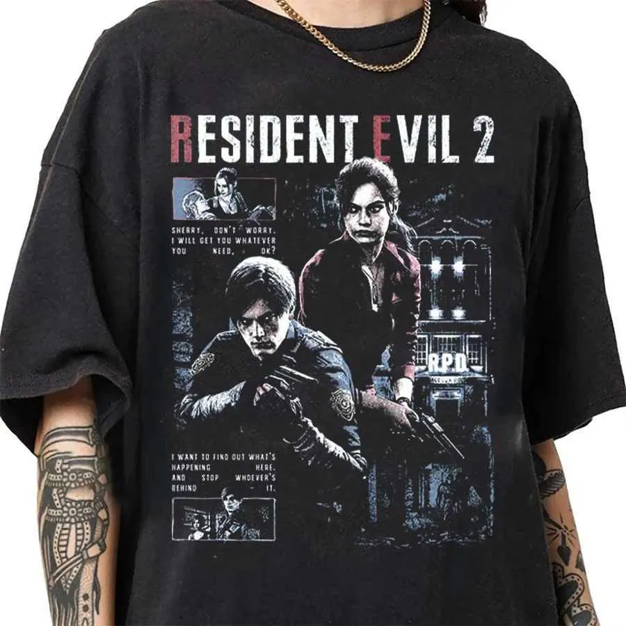 Wholesale Game Resident Evil 2 Biohazard T Shirt For Men Women