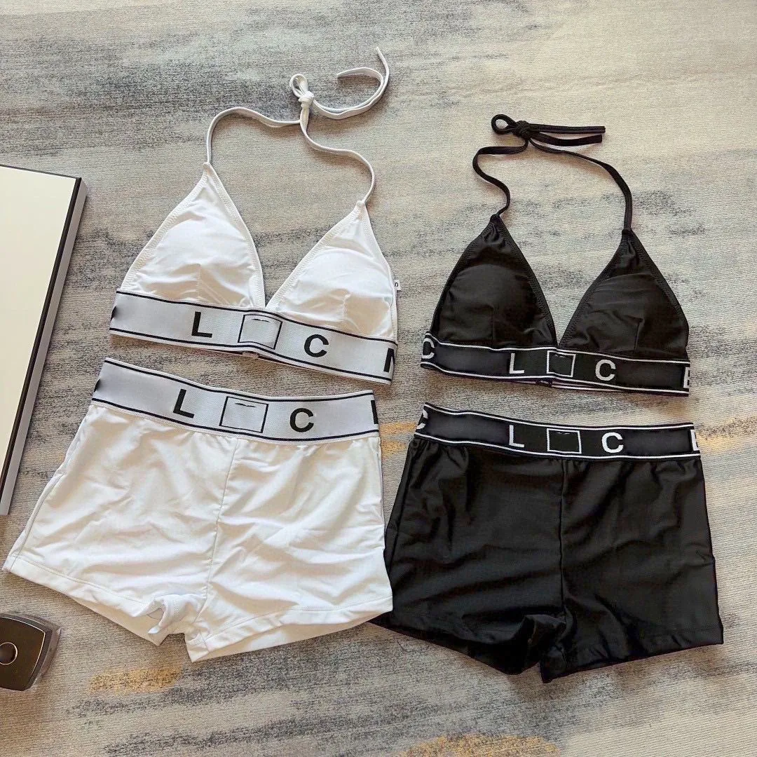 ladies bikini dress Channel COCO women's sexy Set Bandage Padded Women Halter Triangle Letter Printed Elastic Waistband Two Piece Swimsuit vacation Beach mens-watches
