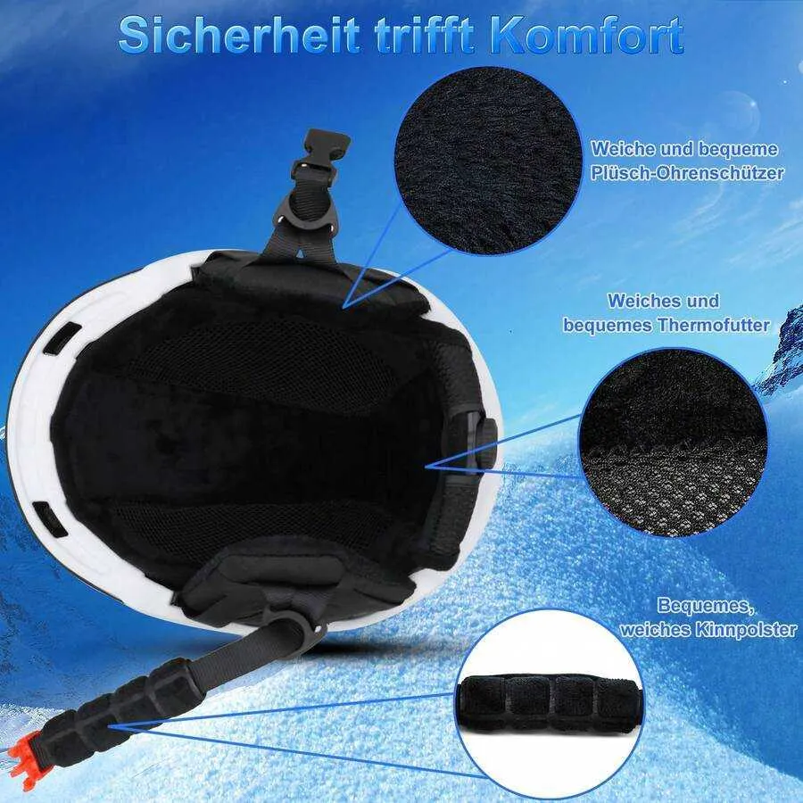 adult snowboard helmet Smith Accel MIPS Helmet, Matte Chalk / Medium Featuring a lightweight design and efficient ventilation Professional Snowboarding Helmet, Anti-Collision |