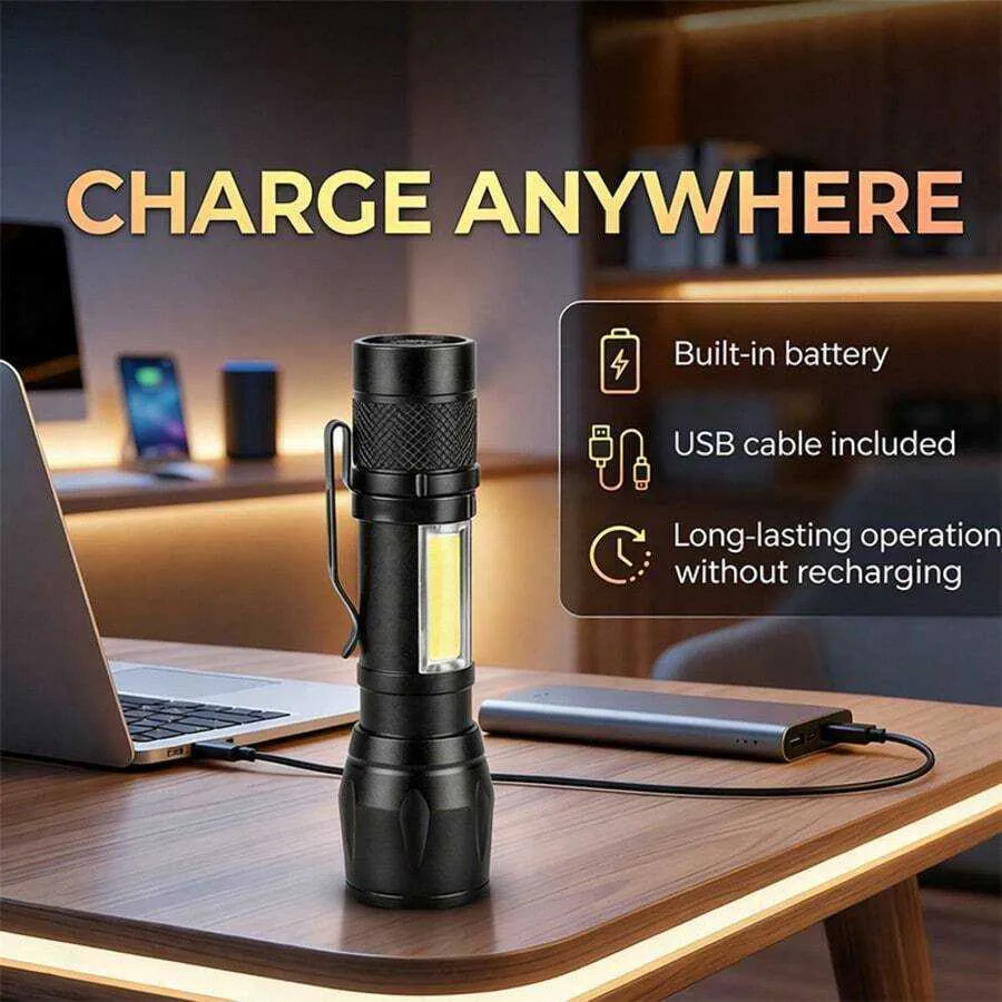 brightest small rechargeable flashlight HAUTMEC LED Flashlights 500 High Lumens Super Bright Magn – Hautmectools This super bright Feit Electric compact flashlight produces up to 500 lumens of light with high and low beam function Alonefire X66 P50 LED Super