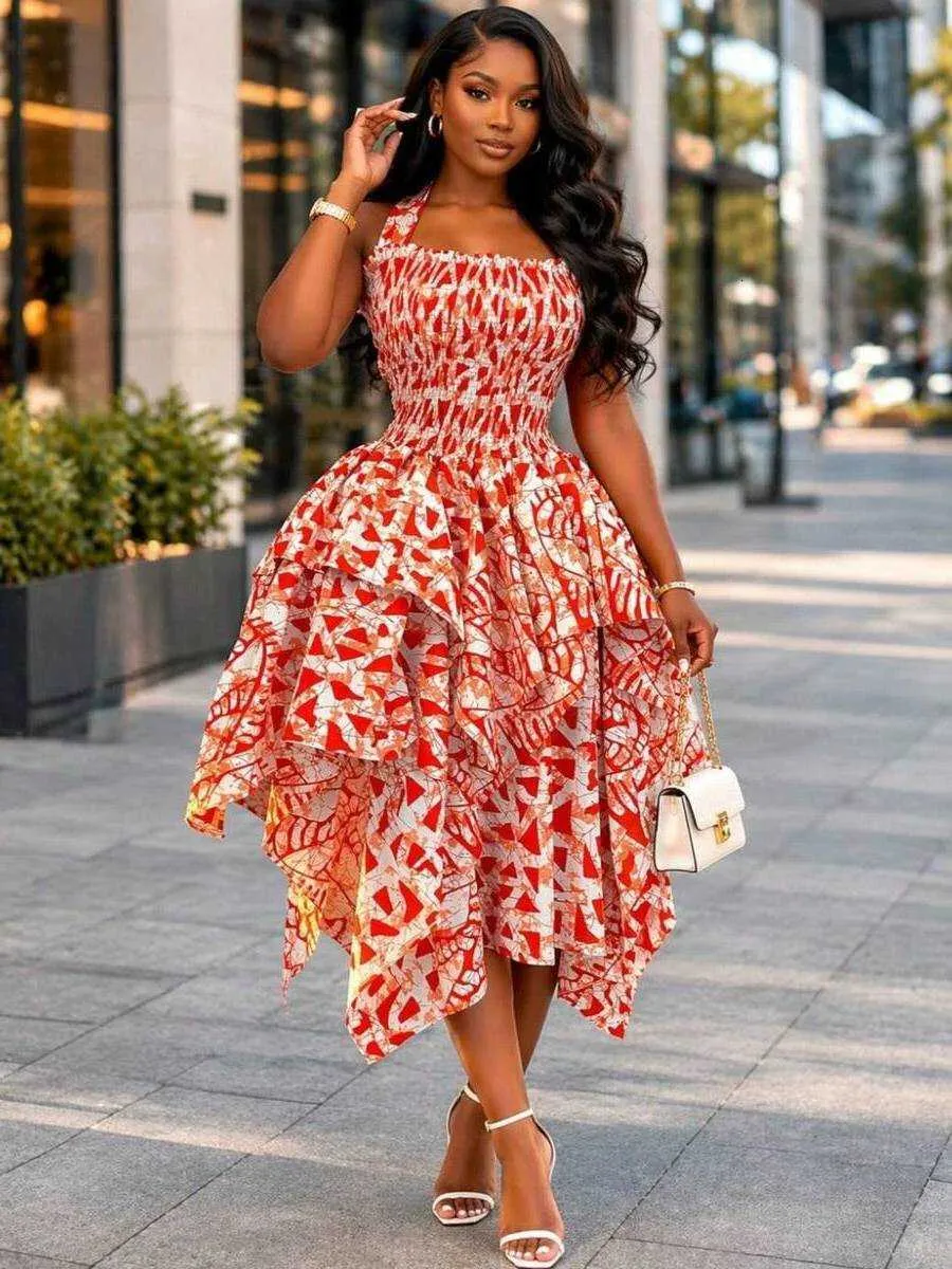 designer red dress for women Strapless Ruched L Orange Chiffon Maxi Dress Make a bold statement 6/19/25 Price:620