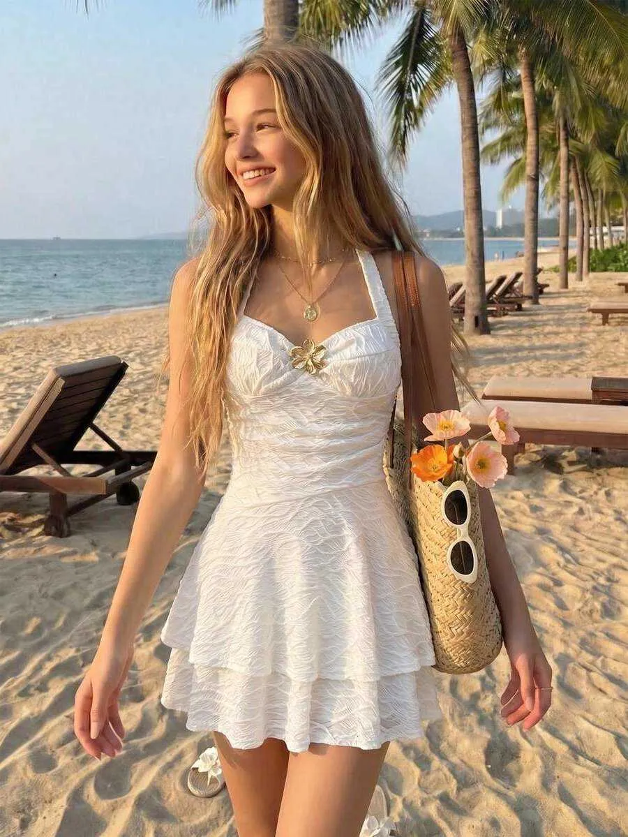 square neck dress with long sleeves Whisper Sleeve Mini in Summer White sleeve length 17.4 in 2025 NH PROM SHOP #dresstoimpress #roblox #halloween #fyp Size:32 Regular