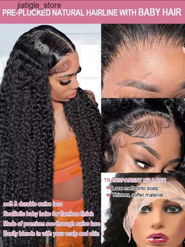 Wigs Brazilian Burmese Curly Deep Wave 13x6 HD Lace... From  display picture 3