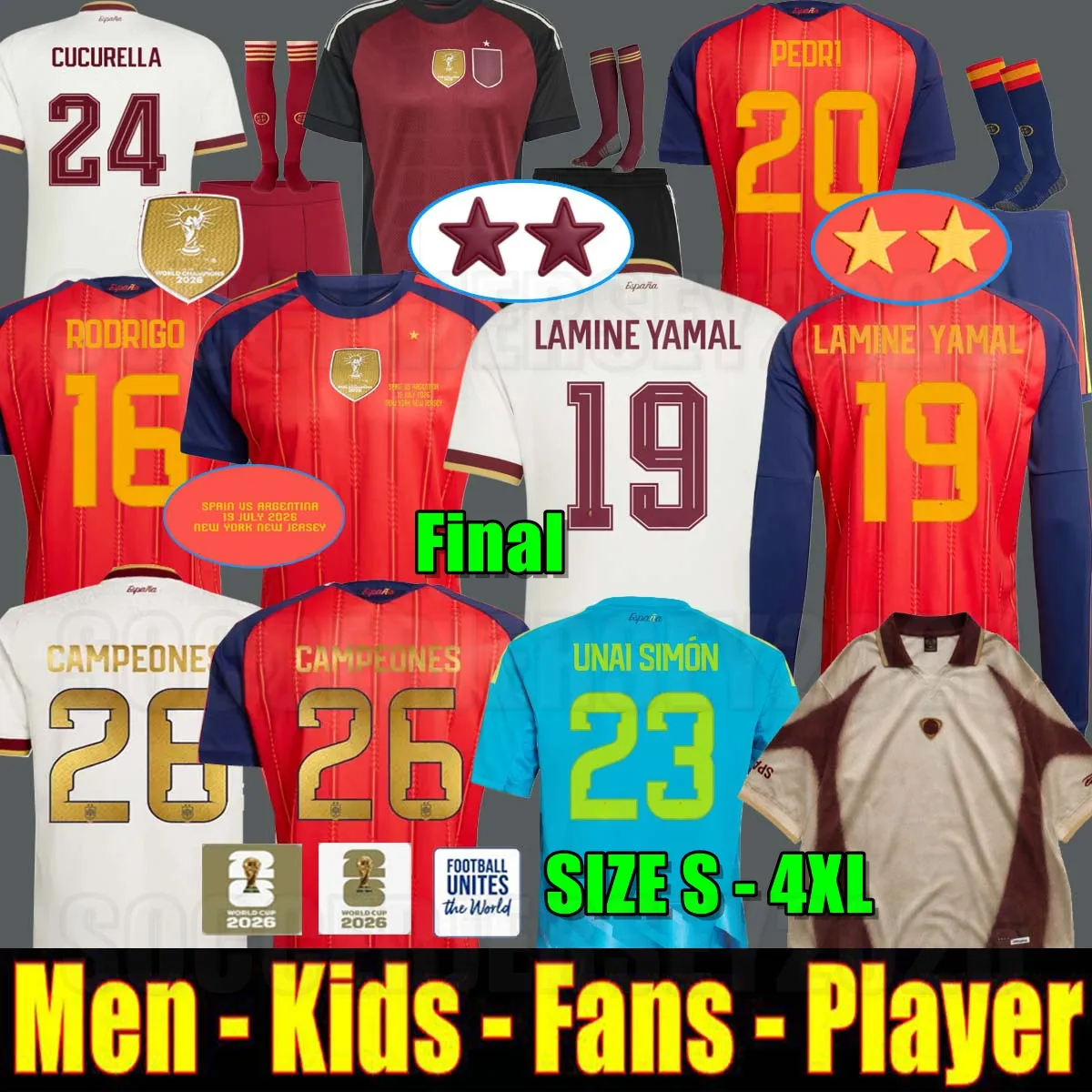 CUBARSI Spain Soccer Jerseys 2026 World Cup Mens & From