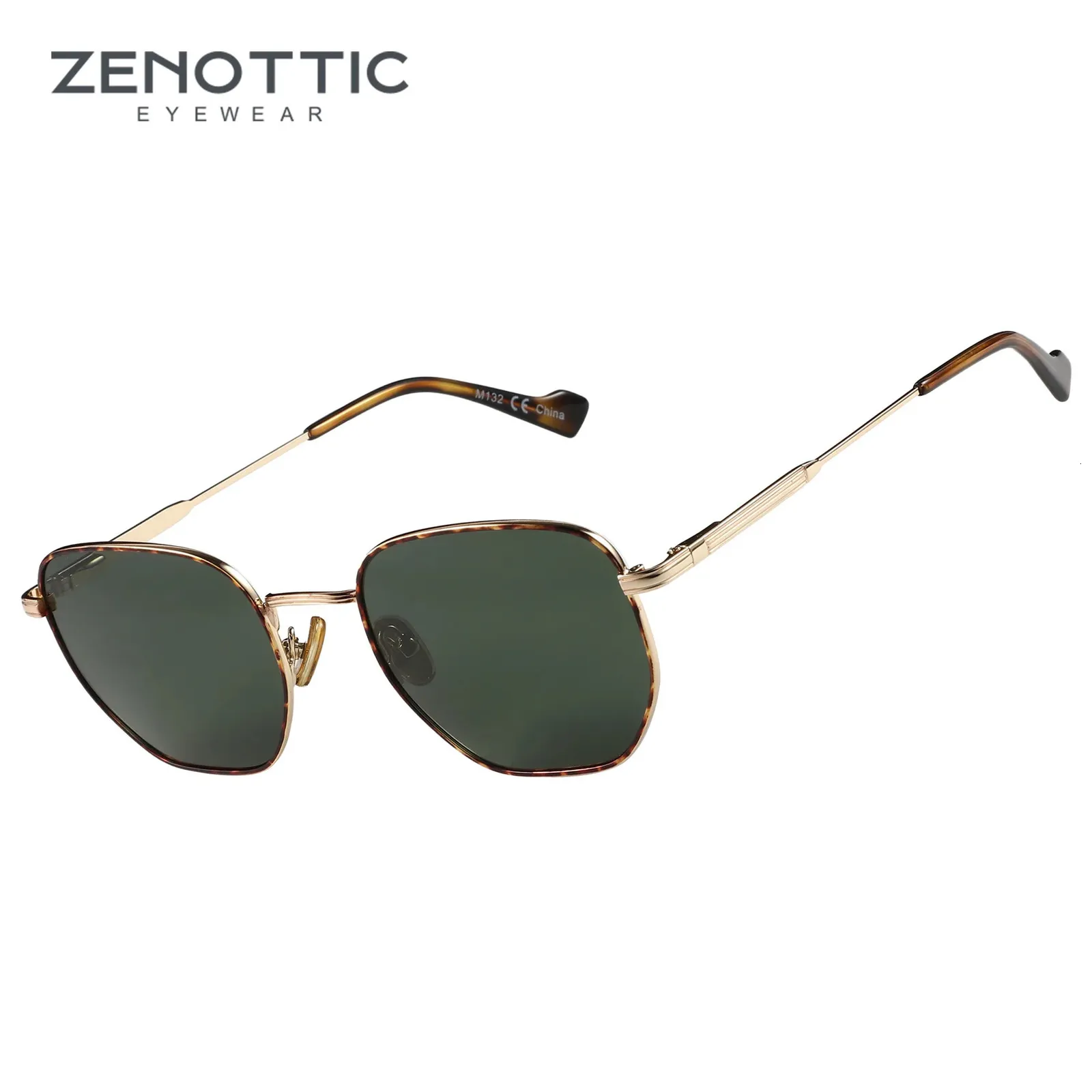 Trendy Hexagon Polarized Sunglasses for Men & Women - Vintage Metal Frame, UV Amazon.com: ZENOTTIC Hexagon Polarized Retro Sunglasses for  main image 2