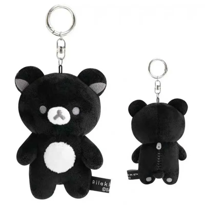 Rilakkuma Monochrome Plush Keychain Cute Black White From