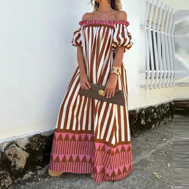 Summer Puff Sleeve Off Shoulder Boho Dress Women... From Mysticastore, Rs.3,016.6 In Bulk