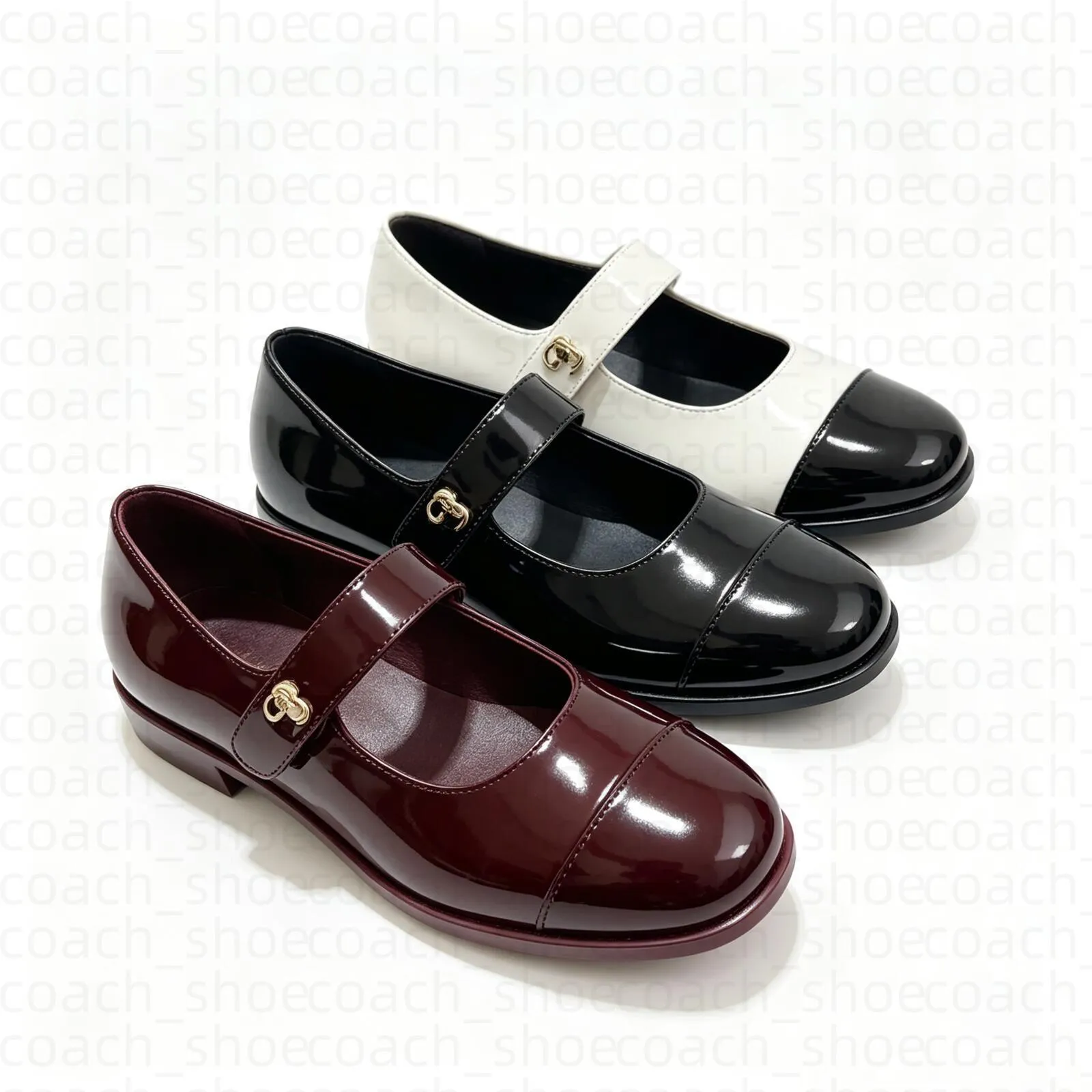 Wholesale Designer Luxury Womens Mary Jane Ballet Flat Shoe 