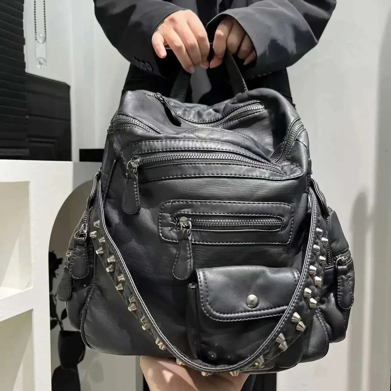 Vintage Ladies FAshion Hot Y2K Backpack With Large From