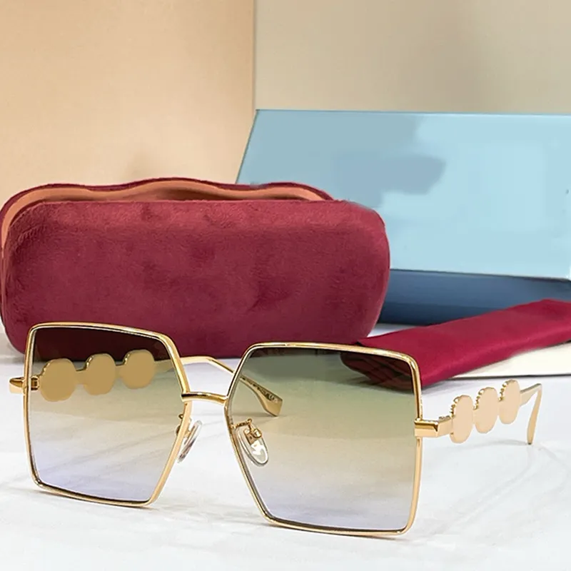 Oversized Square Sunglasses with UV400 Protection Metal Frame Men main image 4