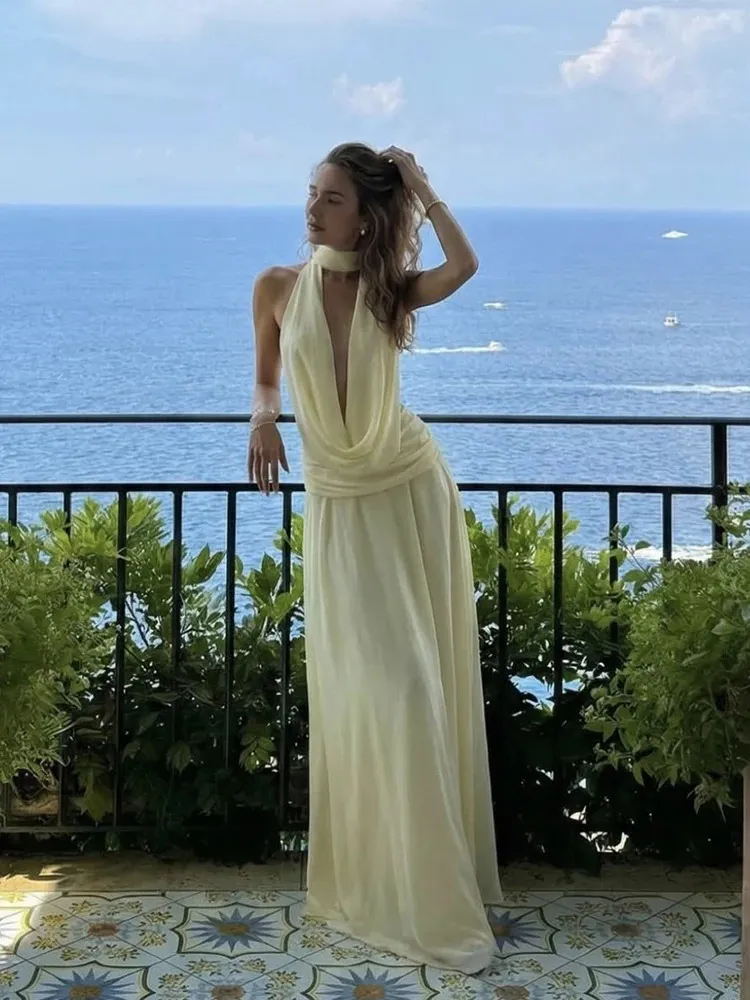Nibber Vacation Maxi Dress Women Backless Sleeveless... From Zara03, Rs.2,045.5