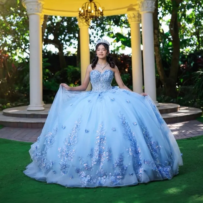 blue glitter wedding dress Sky Ball Gown Quinceanera Dress,... From Zaomeng321, Rs.33,134 Plus size evening dress