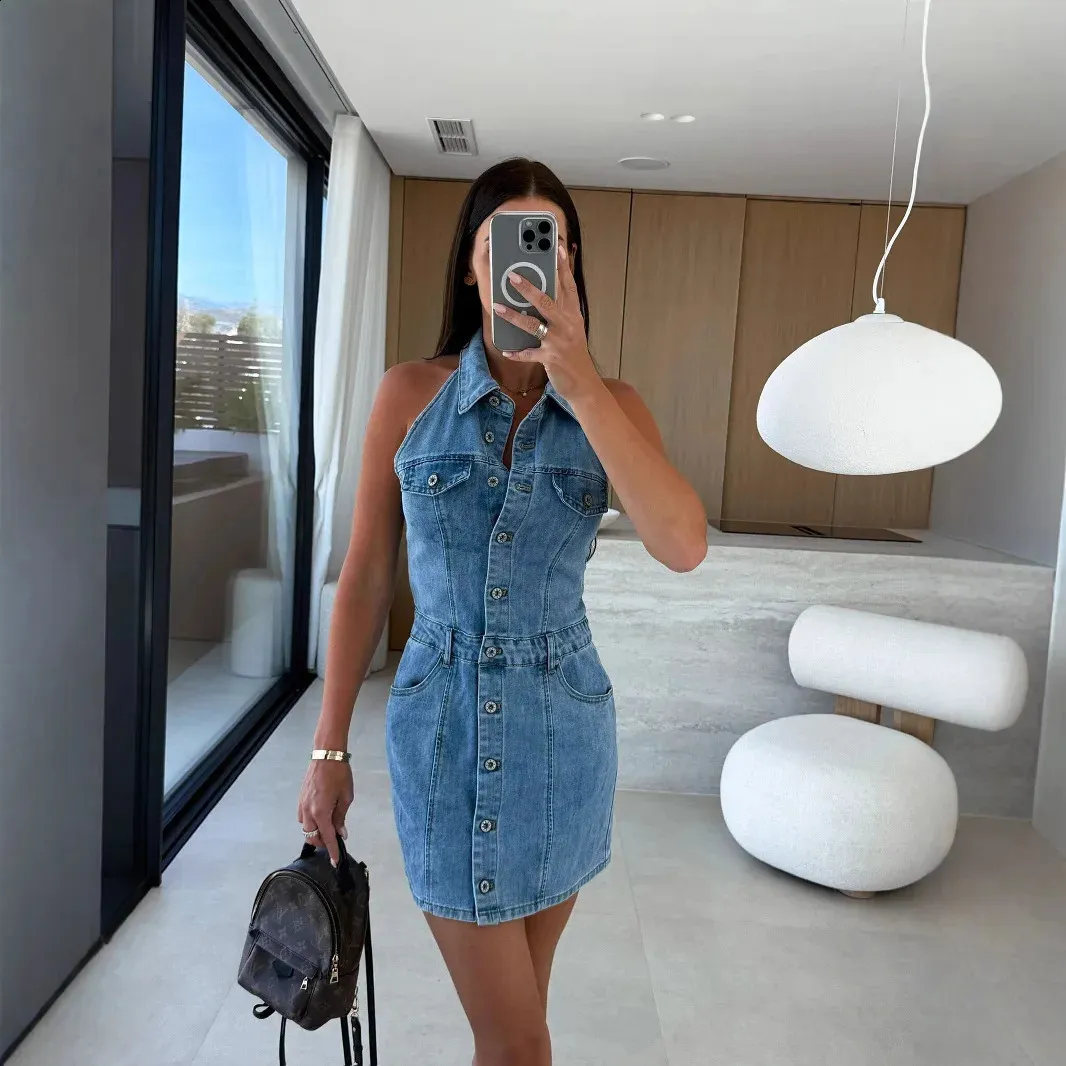 women's button up denim dress Women’s Soft Button-Front – Billy T Denim / S Size:XL/2XL(58) Travel Must SU26 June Bell Sleeve Denim Dress