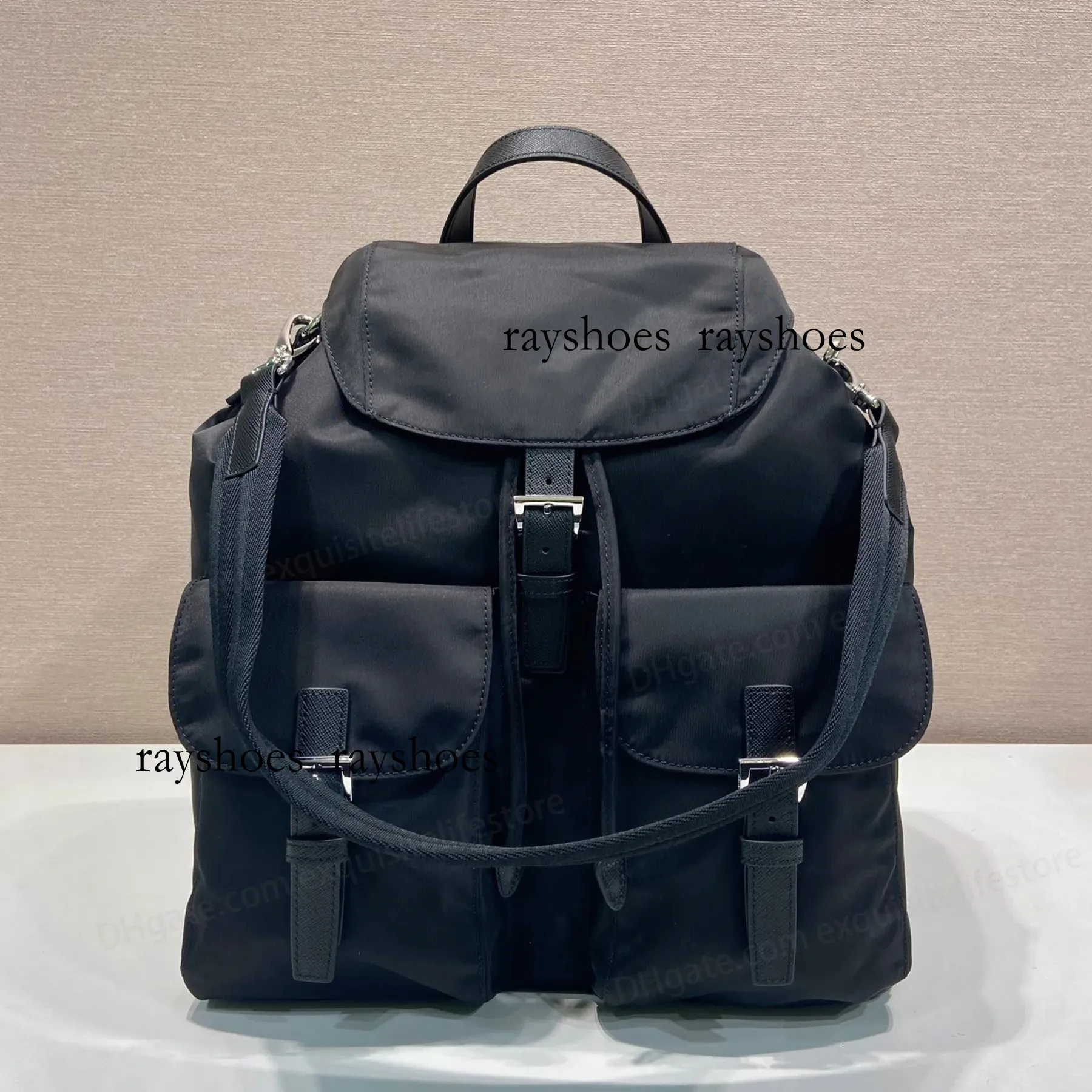 Nylon Backpack With Silver Hardware Adjustable... From  display picture 2