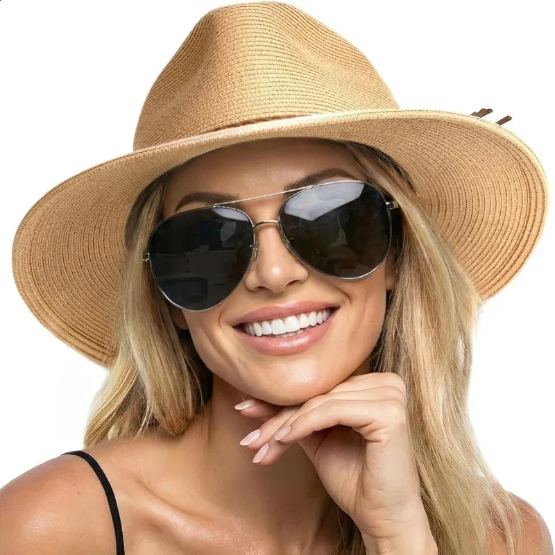 Summer Straw Beach Sun Hat For Women UPF 50... From Zhao05  display picture 3