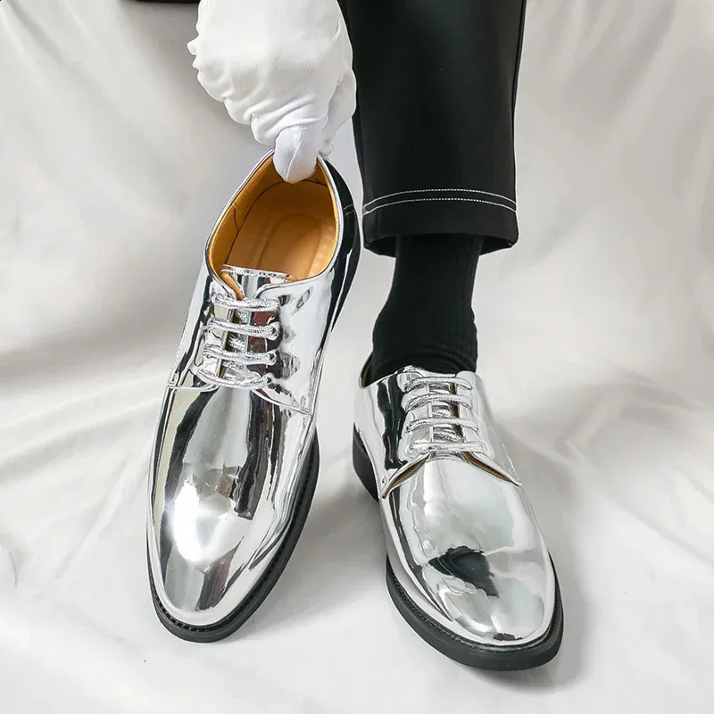 silver dress shoes for men Shop Stacy Adams Gray Make a splash at your next event in these artistically inspired dress shoes Mens Formal Dress Loafers Fashion