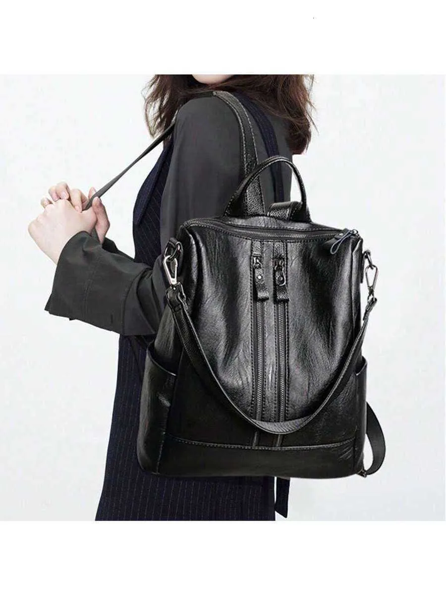 Multipurpose PU Leather Leather Backpack For Women... From  display picture 1