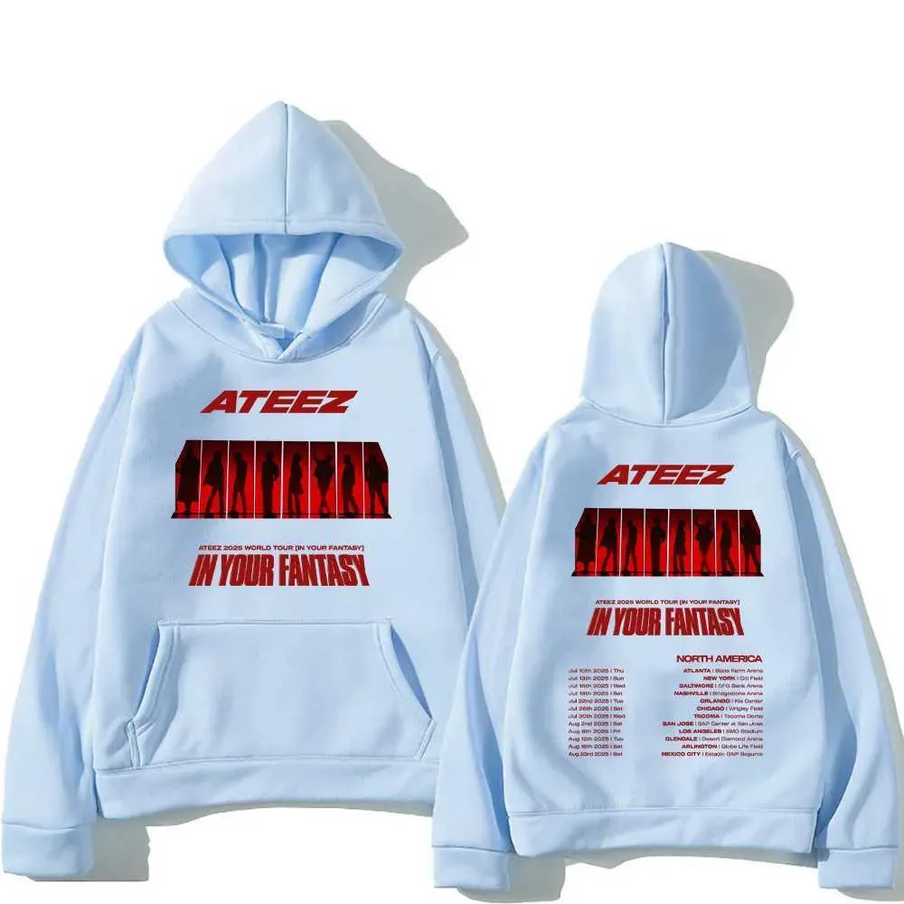 Ateez New World Tour Kpop Hoodie, Unisex Vintage From Xiazer