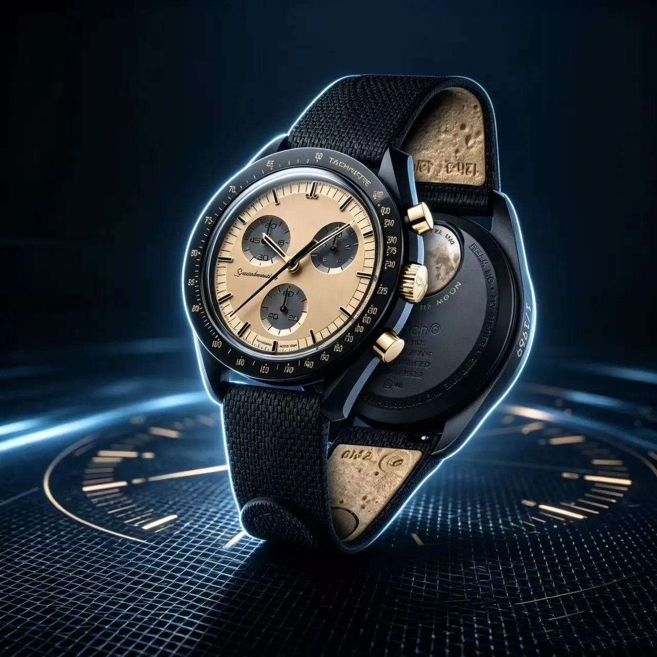 Bioceramic Planet Moon Mens Quartz Chronograph From Moonsswatch