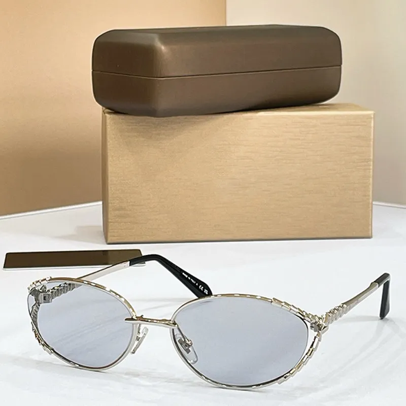 Metal Frame Oval Sunglasses with UV Protection Retro Oval Sunglasses for Women Men - Classic 90s Vintage  main image 4