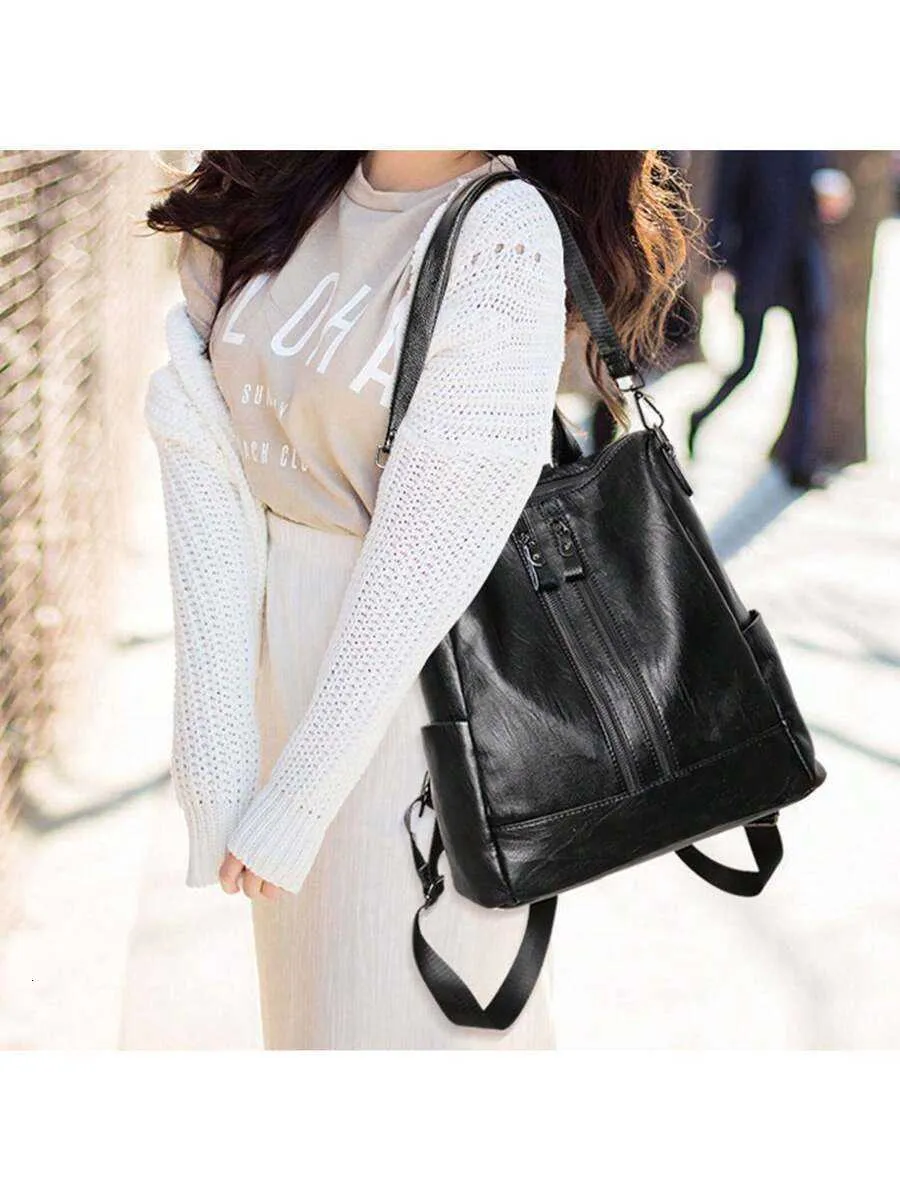 Multipurpose PU Leather Leather Backpack For Women... From  display picture 3