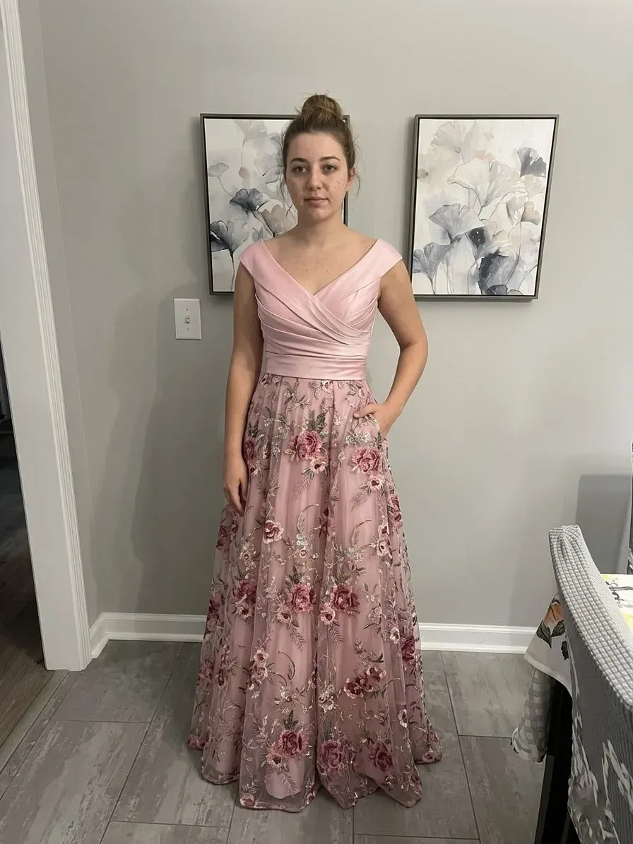 Elegant Long Satin Pink Evening Dress With Pockets ... From Dyy_dress88, Rs.8,812.95