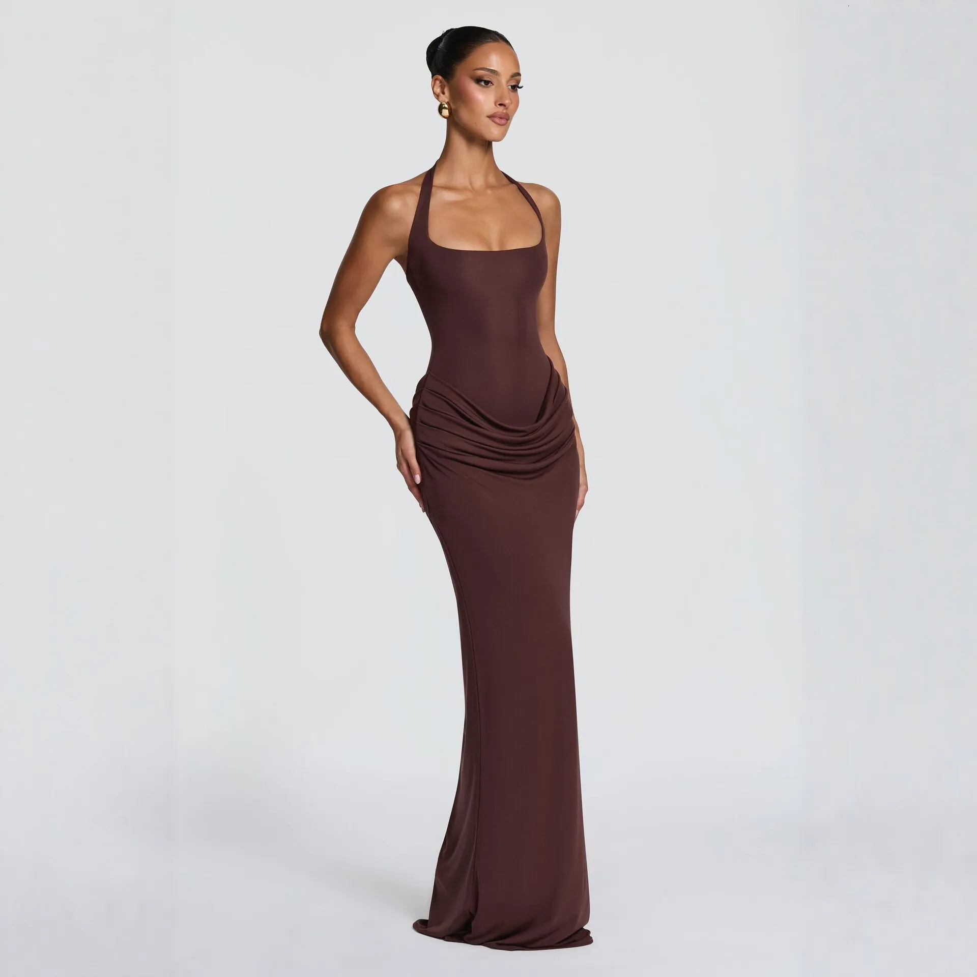 summer maxi dress backless with tie Womens Halter Dress, Pleated... From Dh_richstudio, Rs.7,176.17 casual backless summer dress
