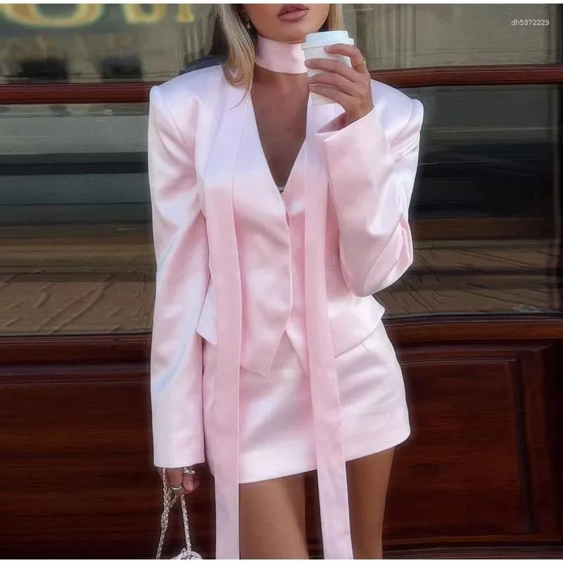 two-piece dress set formal High Society Satin Two Piece Midi S / Black Turn up the glam in the Jessica Angel 763 Two Pink Formal Wedding Guest Outfit