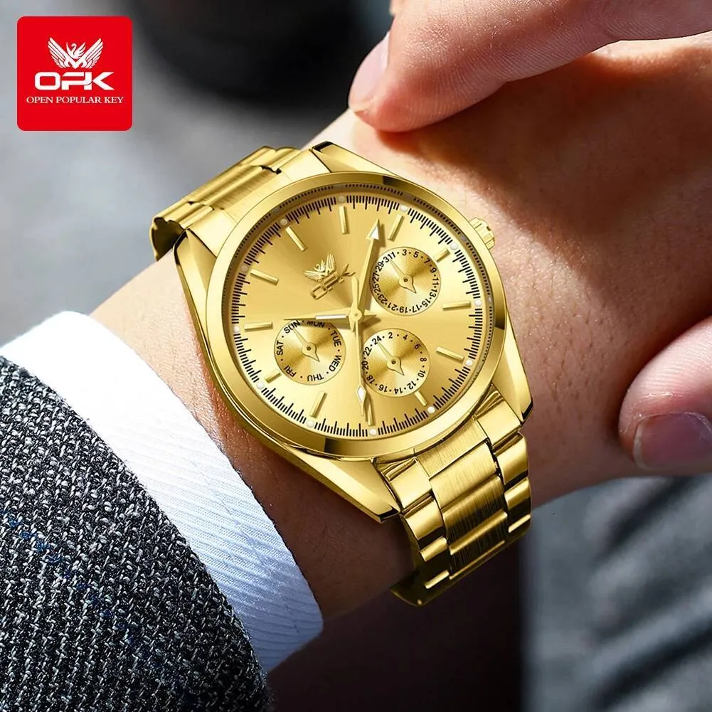 Mens Stainless Steel Quartz Watch, Waterproof, From Dh4434129