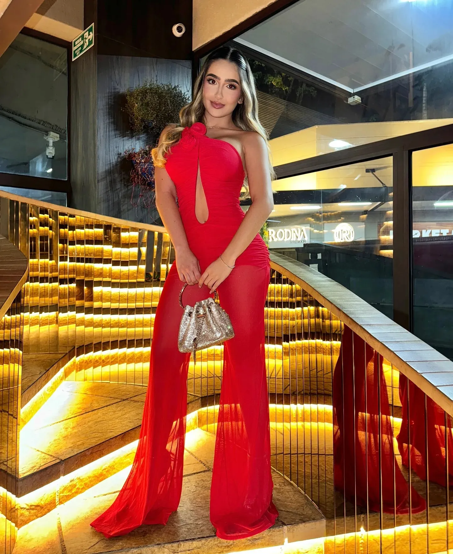 Womens Strapless Mesh Floral Jumpsuit, Red Khaki,... From Yiwang01, Rs.4,501.27