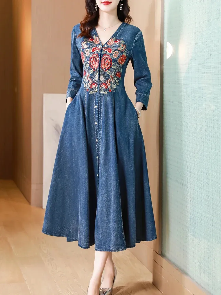 lightweight denim dresses Pretty Puff Sleeve Dress Collection:Crochet The Day - Black December New Arrivals 25 Floral Strapless A-Line Formal The Montana Denim Shirtdress