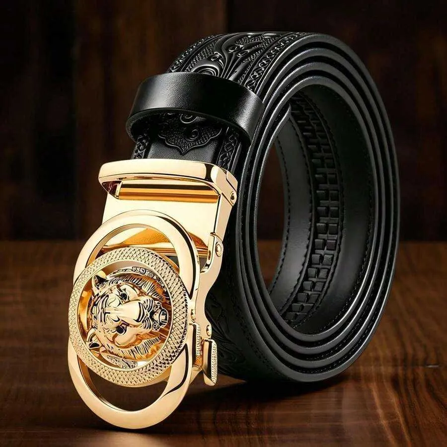 Mens And Womens Genuine Leather Belt, Retro Western... From  display picture 2