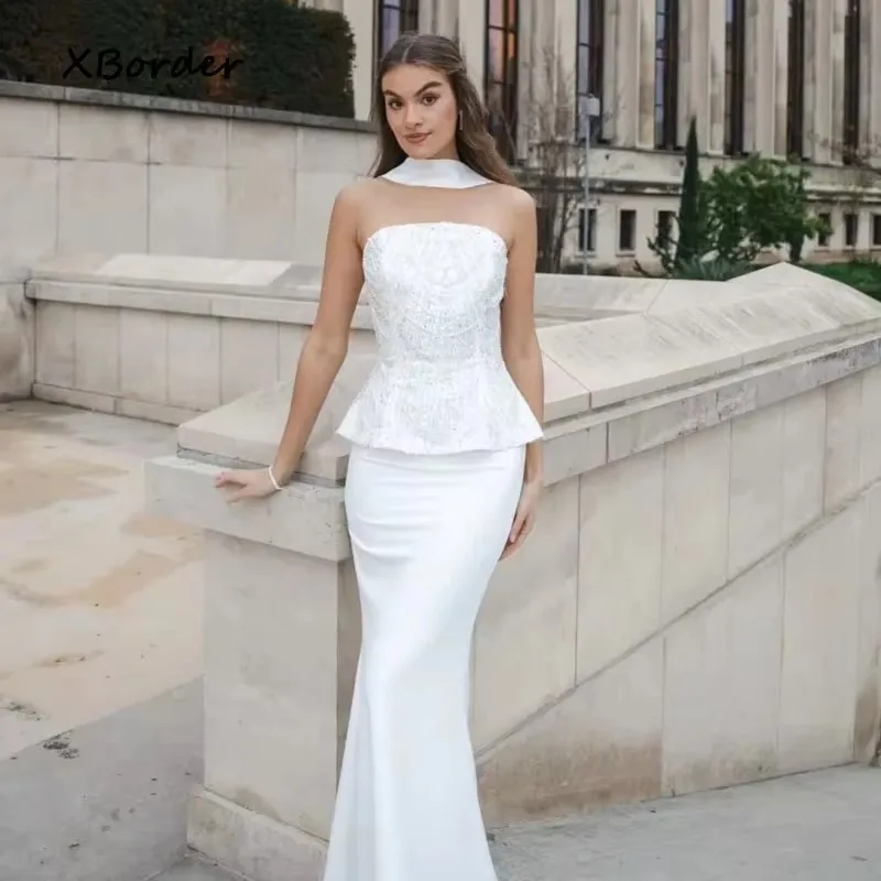 white strapless beaded prom dress Luxury Mermaid Satin with Sequin Top, Evening Gown for Formal Party, Pageant, Birthday Celebration colour: black-halterneck-straw-belt-tiered-midi-dress Baby Shower Dresses PART Color:Nebula/Midnight Violet/Black they are NOT typical