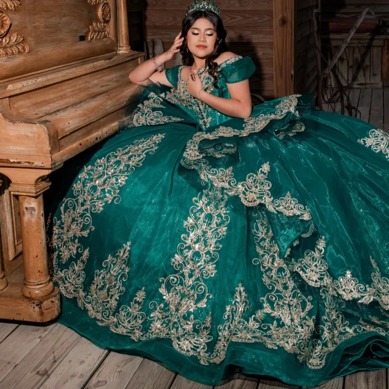 deep forest green dress European Style Quinceanera Dress... From Y0937, Rs.28,312.39 dark green ball gown