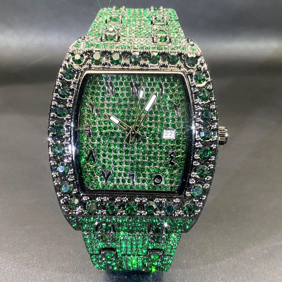 Emerald Green Rhinestone Luxury Women’s Quartz Watch Emerald Green Luxury Women main image 4