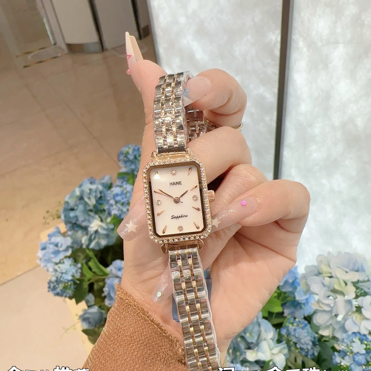 Rose Gold Square Womens Ladies Watches With White... From 