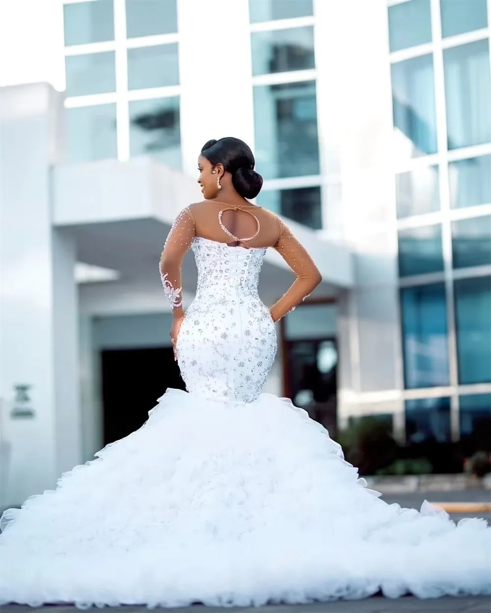 Luxury African Wedding Dress For Women, Black Sheer... From Donnaweddingdress12, Rs.26,802.87