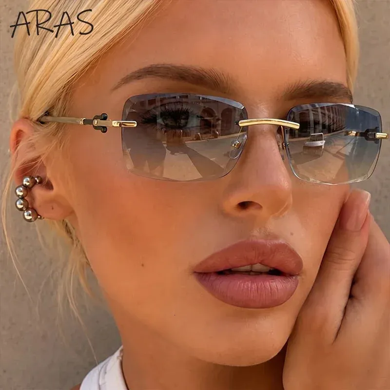 Vintage Steampunk Rimless Rimless Sunglasses For... From  display picture 3