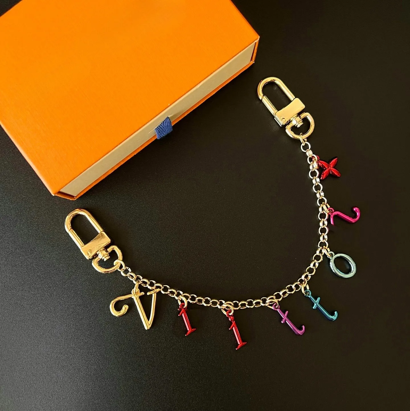 Colorful Letter Chain Keychain, Designer Style Key... From Good ...