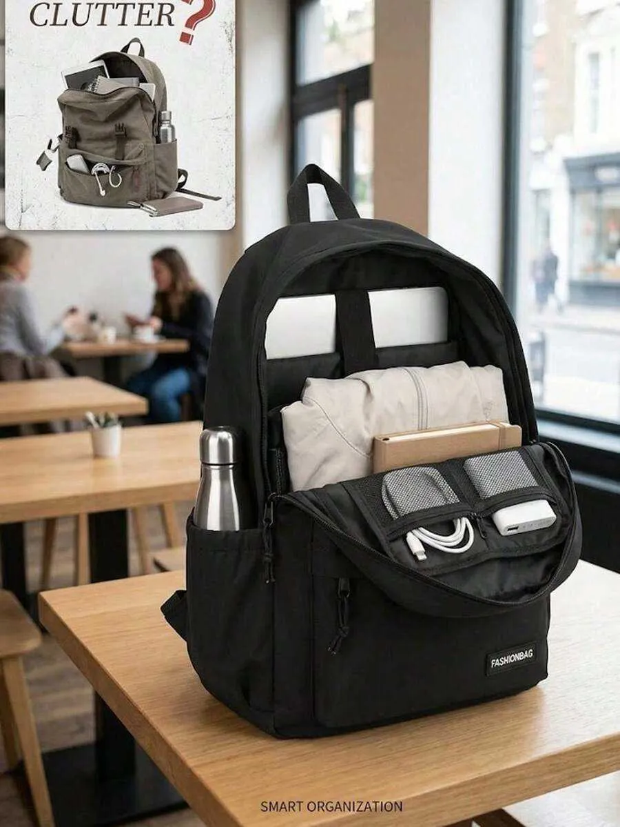 aesthetic laptop backpack PRAGARI Cute for School Girls Backpack Women College Bookbag Large Students Bag Travel Casual Daypack Grade Recommendation Black Laptop Backpack For Women