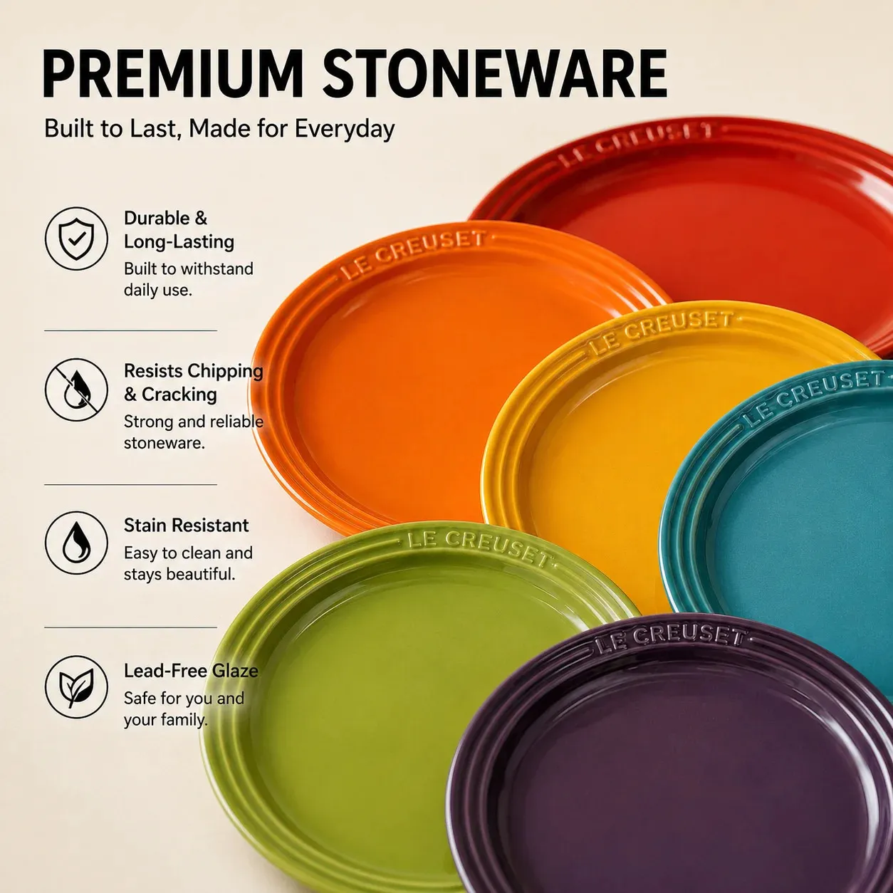 Rainbow Ceramic Dinner And Salad Plate Set  From Xue009, Rs